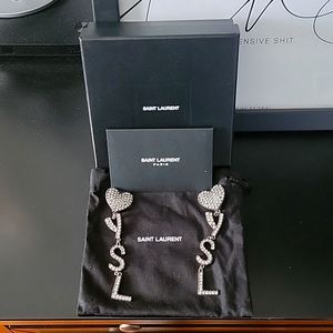 Yves Saint Laurent Crystal Earrings